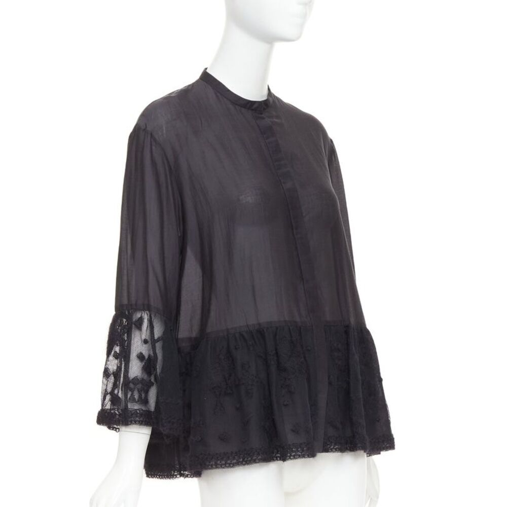 The Row Cotton Silk Fringed Lace Shirt